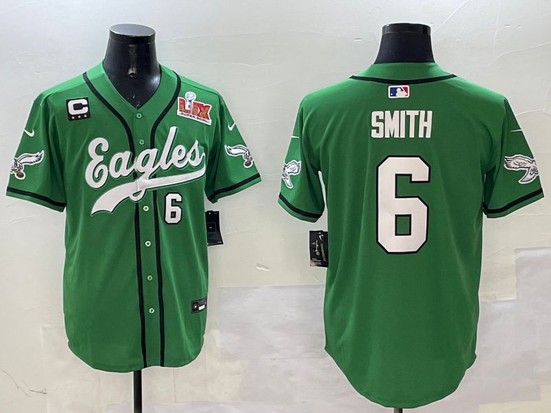 Men Philadelphia Eagles #6 Smith Green three generations Jointly Name 2025 Nike Limited NFL Jersey style 3->philadelphia eagles->NFL Jersey